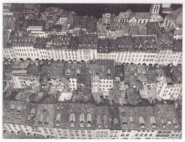 ベルン旧市街（銅版画・エッチング）